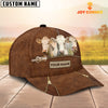 Uni Charolais Cattle Zipper Pattern Customized Name Cap