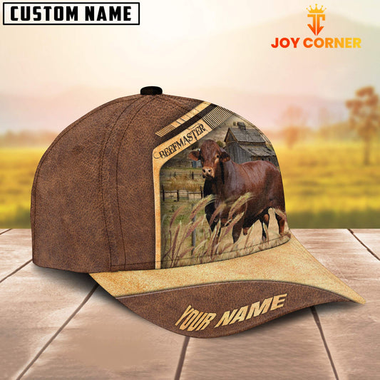 Uni Beefmaster Cattle Customized Name Brown Farm Cap