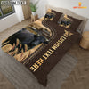 Uni Dexter Custom Text Leather Pattern Bedding Set