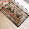 Uni Brown Swiss Custom Name - Home To Where The Herd Is FarmHouse Doormat