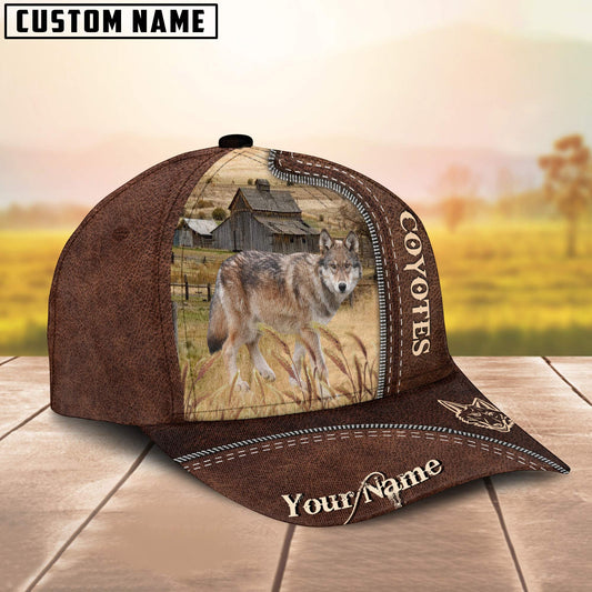 Uni Coyotes Customized Name Leather Pattern Cap