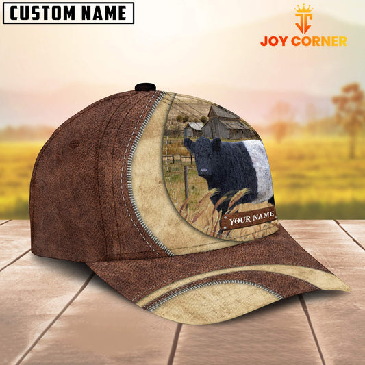 Uni Belted Galloway Customized Name Farm Barn Cap