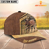 Uni Shorthorn Cattle Customized Name Brown Farm Cap