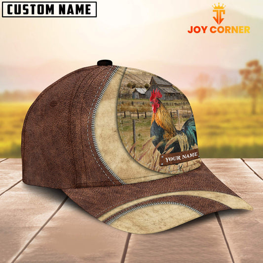 Uni Rooster Chicken Customized Name Farm Barn Cap