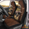 Uni Cattle of Jenna Senyk Personalized Name Leather Pattern Car Seat Covers Universal Fit (2Pcs)