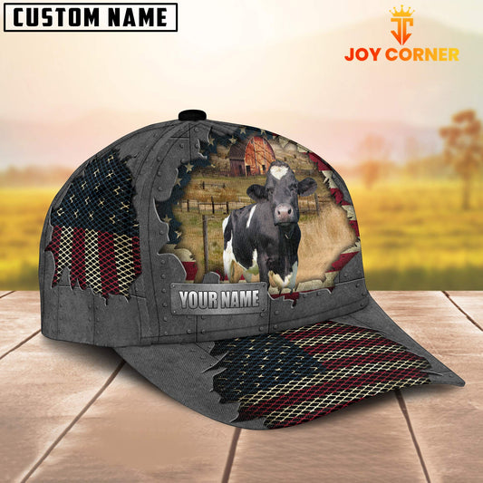 Uni Holstein Customized Name US Flag Net Cap