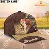 Uni Hereford On The Farm Customized Name 3D Brown Cap