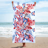 Flamingo Hawaiian Inspiration Beach Towel