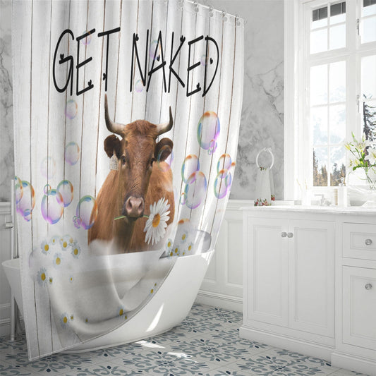 Uni Corriente Get Naked Daisy Shower Curtain