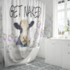 Uni Fleckvieh Get Naked Daisy Shower Curtain