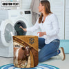 Uni Shorthorn Cattle Brown Custom Name Basket