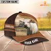 Uni Charolais No Horn Happy Face Customized Name Cap