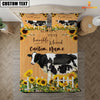 Uni Holstein Stay Humble And Kind Custom Name Bedding Set