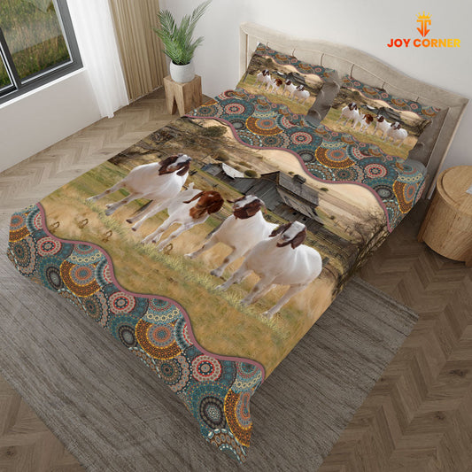 Uni Boer Goat Vintage 3D Bedding Set