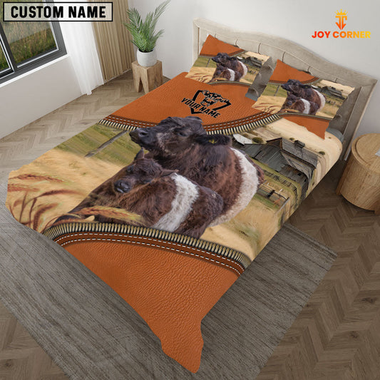 Uni Belted Galloway On The Farm Customized Name 3D Bedding Set