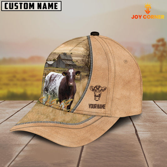 Uni Shorthorn Farming Light Brown Customized Name Cap