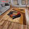 Uni Chicken Farming Brown Personalized Name 3D Rug
