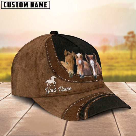 Uni Miniature Horses Happiness Customized Name Cap