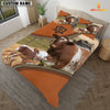 Uni Shorthorn On The Farm Customized Name 3D Bedding Set