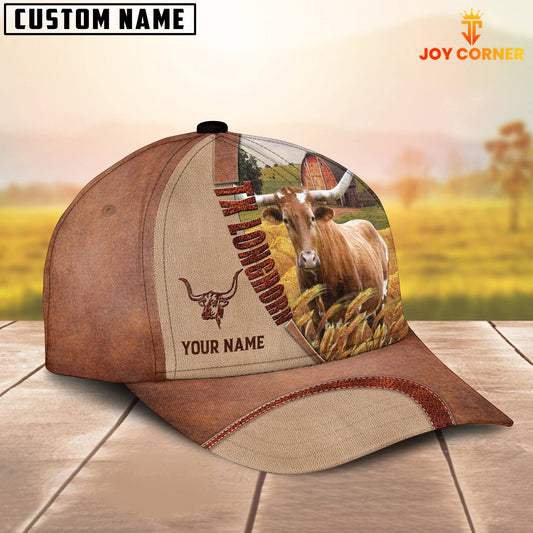 Uni Personalized Name Texas Longhorn Farm Barn Cap