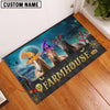 Uni Horse Farmhouse Halloween Custom Name Doormat