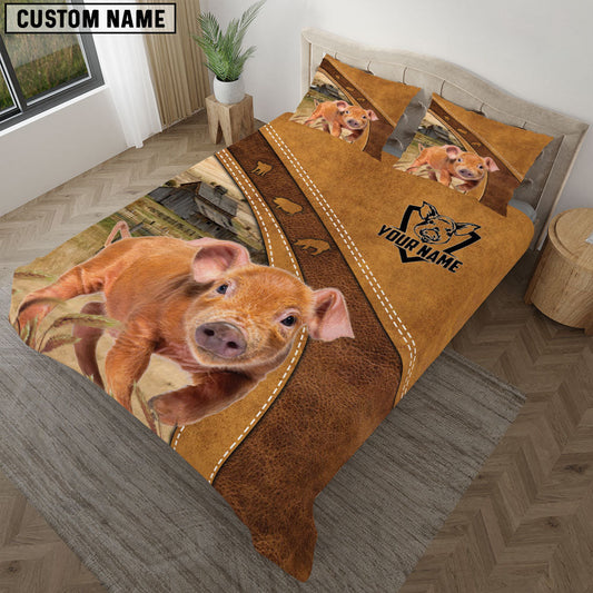 Uni Custom Name Duroc Pig Bedding set
