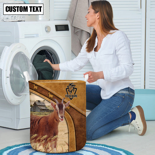 Uni Goat Brown Custom Name Basket