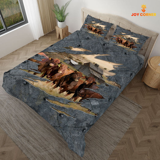 Uni Beefmaster On The Farm Customized Name Bedding Set