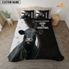 Uni Black Angus Kisses Fix Everything Custom Name Bedding Set