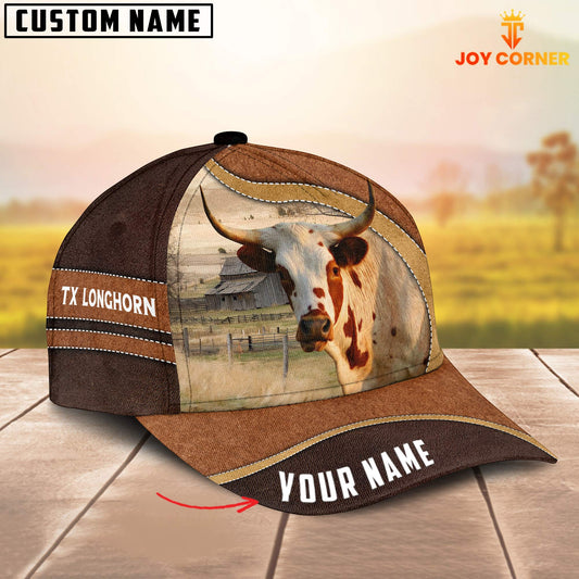 Uni Texas Longhorn Happy Face Customized Name Cap