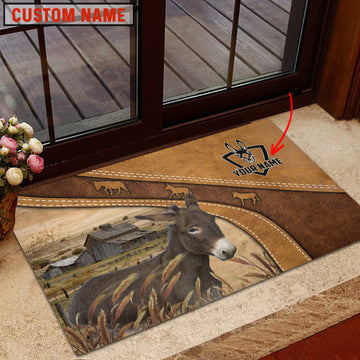 Uni Donkey Personalized - Welcome Brown Doormat