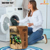 Uni Green Tractor Brown Farm Custom Name Laundry Basket