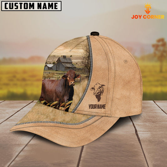 Uni Beefmaster Farming Light Brown Customized Name Cap