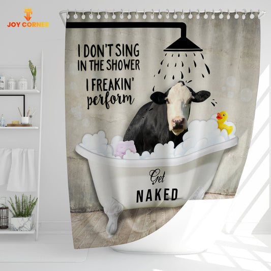 Uni Black Baldy I Don't Sing In The Shower 3D Shower Curtain