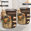 Uni Jersey Custom Name Leather Pattern Laundry Basket