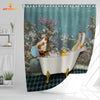 Uni Simmental Taking Shower Under The Sea 3D Shower Curtain