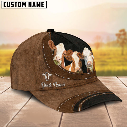 Uni Red Holstein Happiness Customized Name Cap