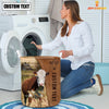 Uni Hereford Brown Farm Custom Name Laundry Basket