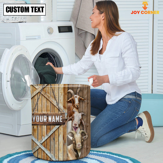 Uni Goat Barn Custom Name Laundry Basket