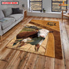 Uni Hereford Farming Brown Personalized Name 3D Rug