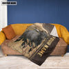 Uni Personalized Name Brangus Leather Pattern Blanket