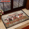 Uni Shorthorn Custom Name - Home To Where The Herd Is FarmHouse Doormat