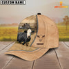 Uni Black Baldy Farming Light Brown Customized Name Cap