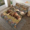 Uni Highland Cattle Vintage 3D Bedding Set