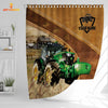 Uni Custom Name Tractor Pattern Shower Curtain