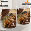 Uni Highland Cow Custom Name Laundry Basket
