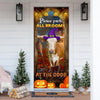 Uni  Happy Halloween Cattle Please Park All Brooms Door Cover