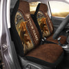 Uni Highland Personalized Name Leather Pattern Car Seat Covers Universal Fit (2Pcs)