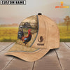 Uni Rooster Farming Light Brown Customized Name Cap