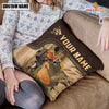 Uni Jersey Custom Name Leather Pattern Pillow Case